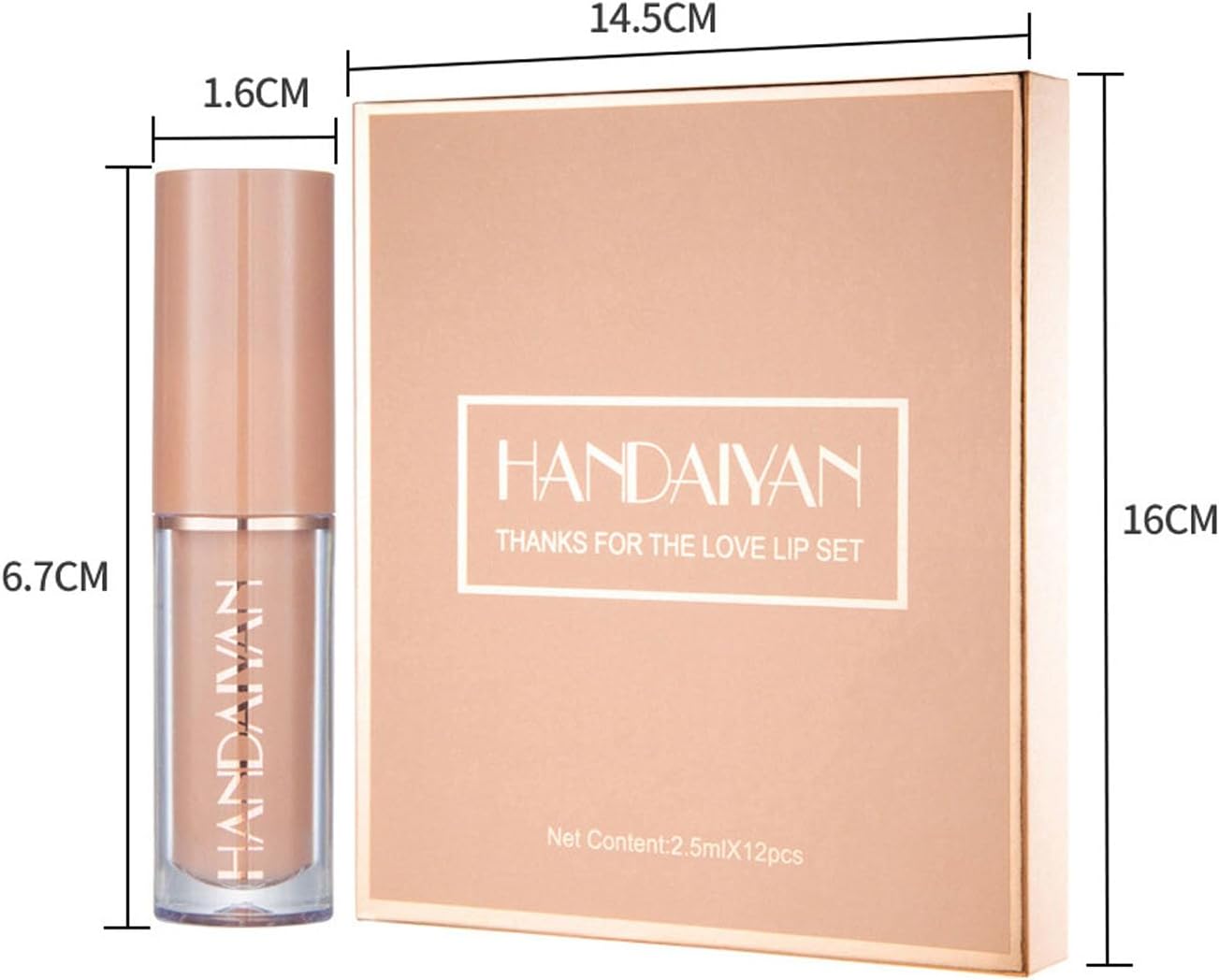 HANDAIYAN Lipstick Set Matte Liquid 12 Colors