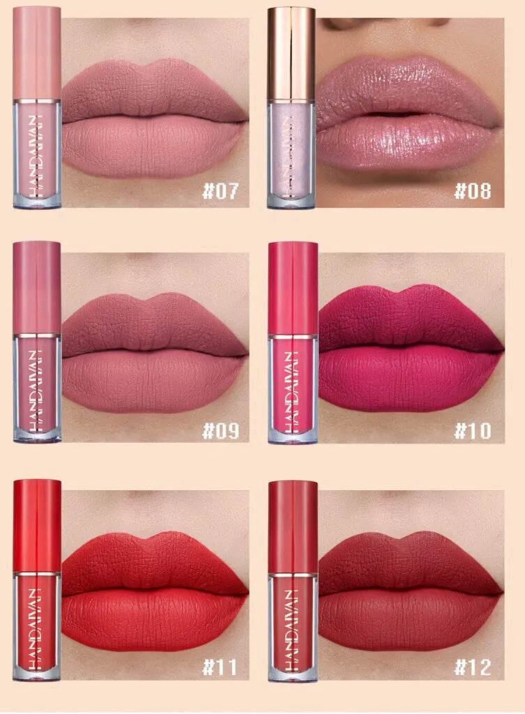 HANDAIYAN Lipstick Set Matte Liquid 12 Colors
