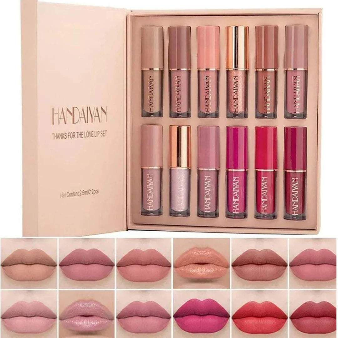 12-Piece Lip Gloss & Matte Lipstick Set