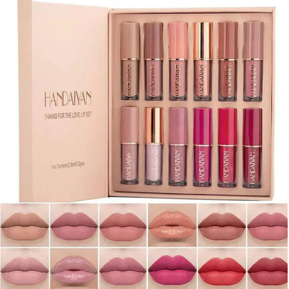 12-Piece Lip Gloss & Matte Lipstick Set