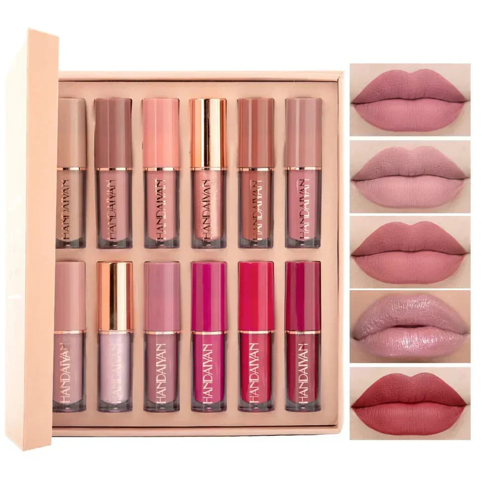 12-Piece Lip Gloss & Matte Lipstick Set