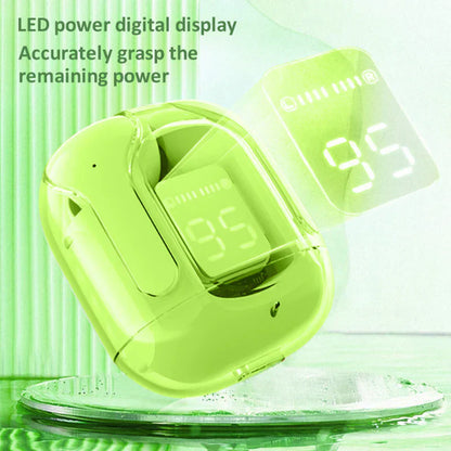 Air 31 Bluetooth Compatible 5.3 LED Power Digital Display Stereo Sound Transparent Wireless Earbuds