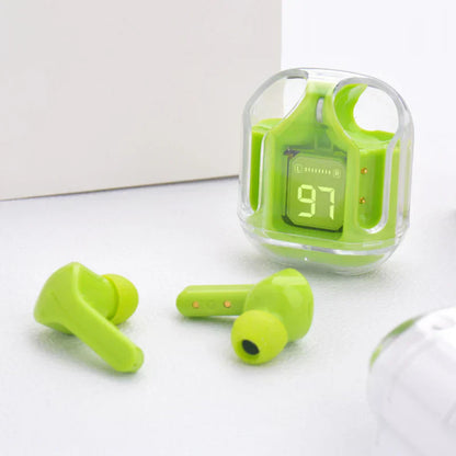 Air 31 Bluetooth Compatible 5.3 LED Power Digital Display Stereo Sound Transparent Wireless Earbuds